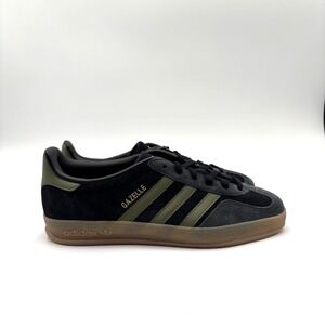 Adidas Gazelle Indoor Core Black Focus Olive JQ8399 Sneakers Shoes Mens Size 8